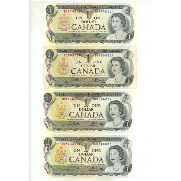 (4) 1973 Canada One Dollar.