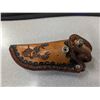 Image 2 : Browning Fold out 4" Blade Knife w/ Leather Sheaf w/ Deer Deisgn