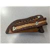 Image 3 : Browning Fold out 4" Blade Knife w/ Leather Sheaf w/ Deer Deisgn