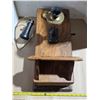 Image 1 : Long box oak wood telephone-19" by 9"