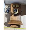 Image 4 : Long box oak wood telephone-19" by 9"