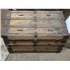 Image 1 : Steamer trunk- good condition- needs stain/varnish- 38" by 21" by 24"H