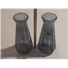 Image 1 : 1487-2 black glass vases (11”)