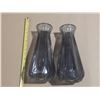 Image 2 : 1487-2 black glass vases (11”)
