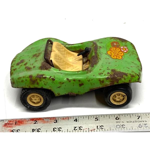 1970's Vintage Tonka Green Fun Buggy w/Flower Power Decal Pressed Metal