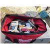 Image 1 : 17: Milwaukee bag with assortment of items
