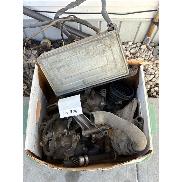 25: Box of Vintage Volkswagen parts