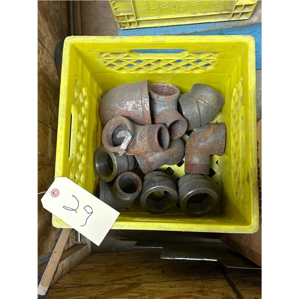 29: Crate of galvanized elbows