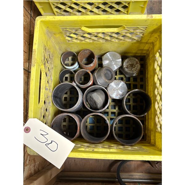 30: Crate of galvanized nipples