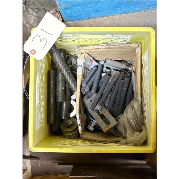 31: Crate of large/medium studs, bolts & nuts