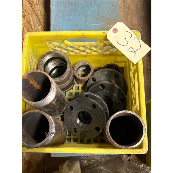 32: Crate of galvanized nipples