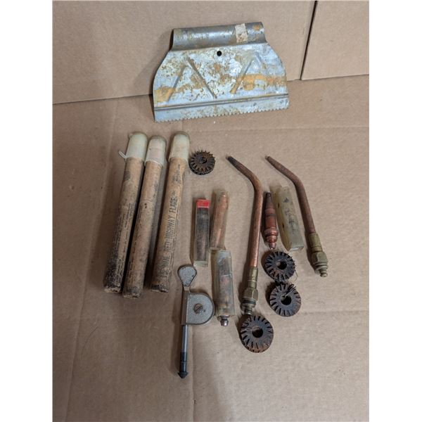 Lot of Misc. Vintage Tool Items and Etc. (Copper Tools)