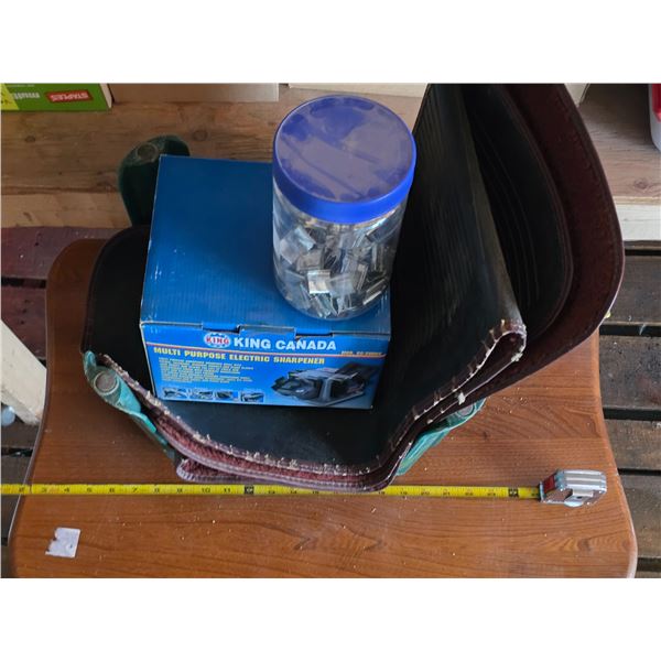 Multi purpose electric sharpener and misc items