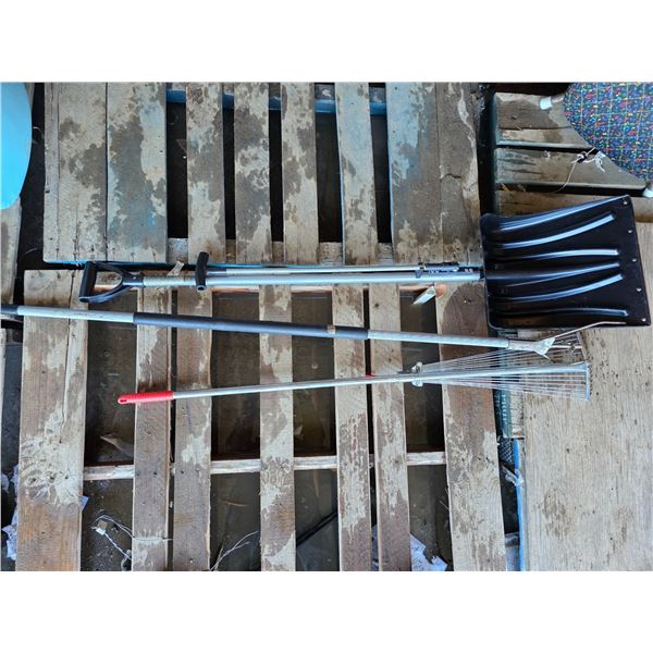 Shovel and rake