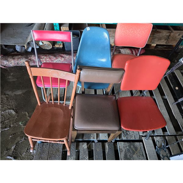 6 various chairs- sizes vary