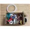 Image 1 : Box of various spools of wires and hardware