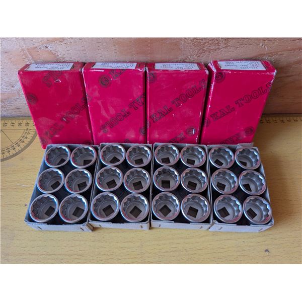 (4) Packages of New in Box KAL-TOOLS 3/8" Key Sockets