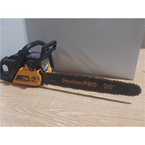 Poulan Pro 295 chainsaw featuring a 20-inch bar. (Untested)