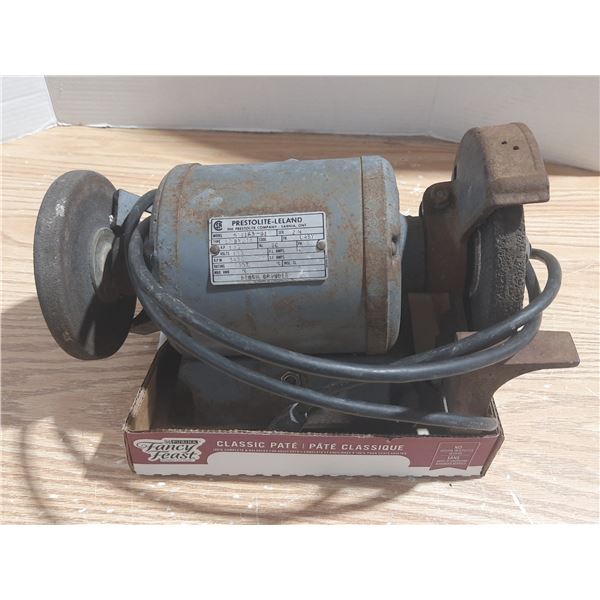 Vintage Prestolite-Leland Bench Grinder. (Working)