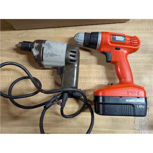 Black and Decker 18V Cordless Drill/ Impact Air Wrench