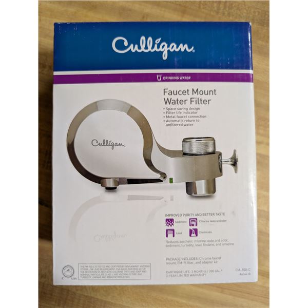 NIB Culligan Faucet Mount Water Filter
