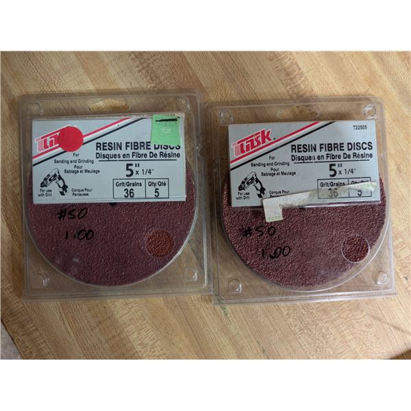 (2) Packages (5) in Each Resin Fibre Discs %"x1/4"
