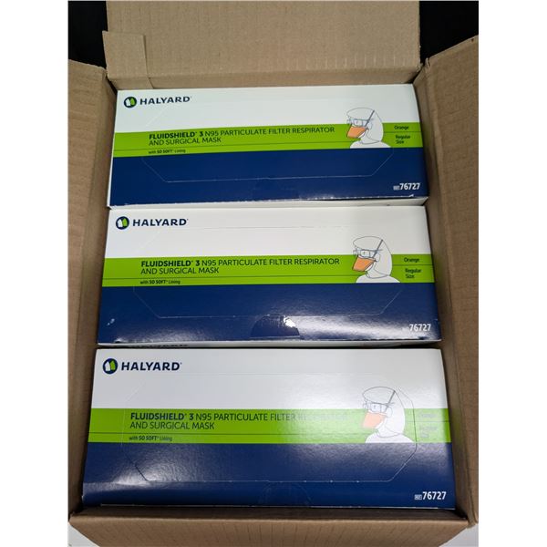 (9) Boxes Fluid shield *3 N9S Particulate Filter (Masks)