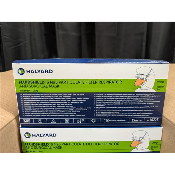 (9) Boxes Fluid shield *3 N9S Particulate Filter (Masks)