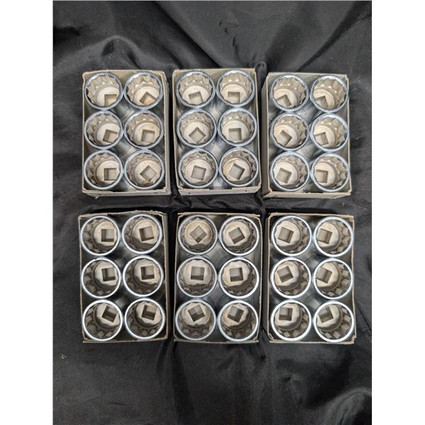 (6) Boxes (6 Sockets per box) KAL-1226 3/8" Reg Sockets