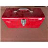 Image 1 : Red Tool Box 14"x5"x6" W/ misc. Screw Drivers