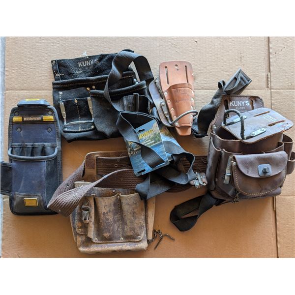 Box of Leather Tool Belts/Pouches