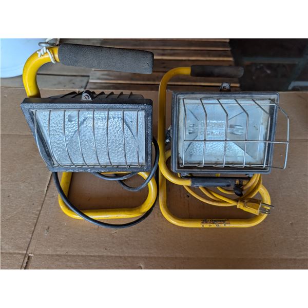 (2) Halogen Work Lights (Both work)