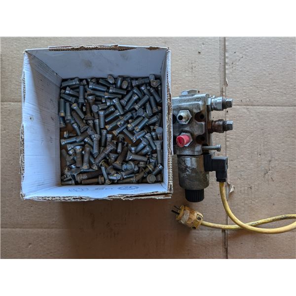 Box of Hex Nut Bolts and Possible Valve System Item