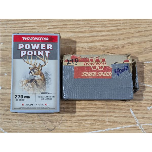 (2) Partial Boxes (30 Rounds of 270, 130 Grain Ammo)