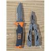 Image 1 : Gerber Skinning Knife 4" Blade w/ Winchester Multi Purpose Hunting Tool Both in Cases