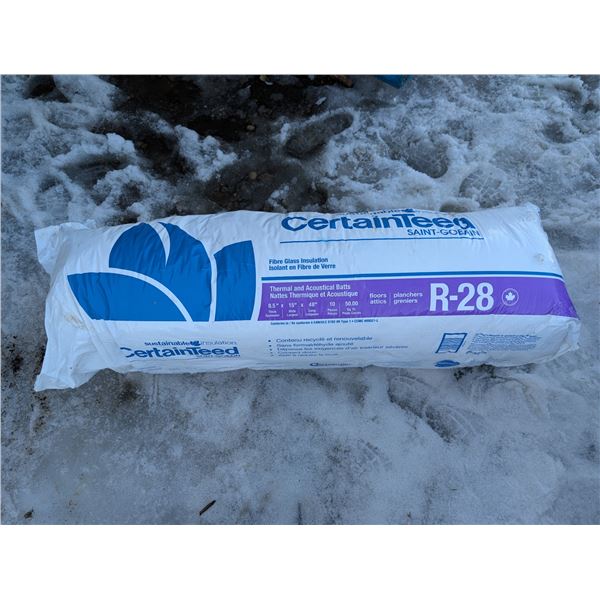 Bundle of Fibre Glass Insulator (R-28/85"x15"x48") Opened