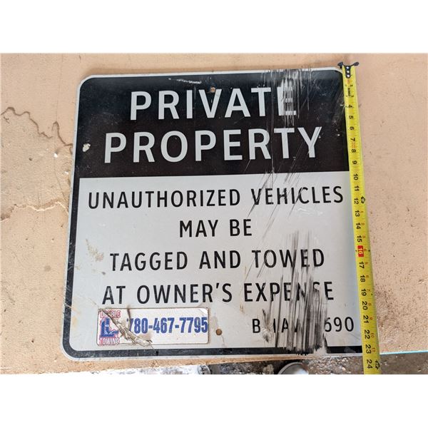 24"x24" Private Property Sign