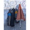 Image 1 : (3) Fold out Lawn Chairs w/ Lawn Umbrella