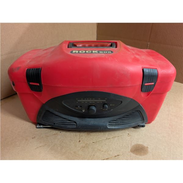 Rock Box Radio Box/Tool Box w/ Misc. Tools As Shown (Radio Works)