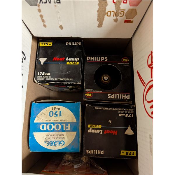 Boxes of Phillips Heat Lamps and Combination Repairs