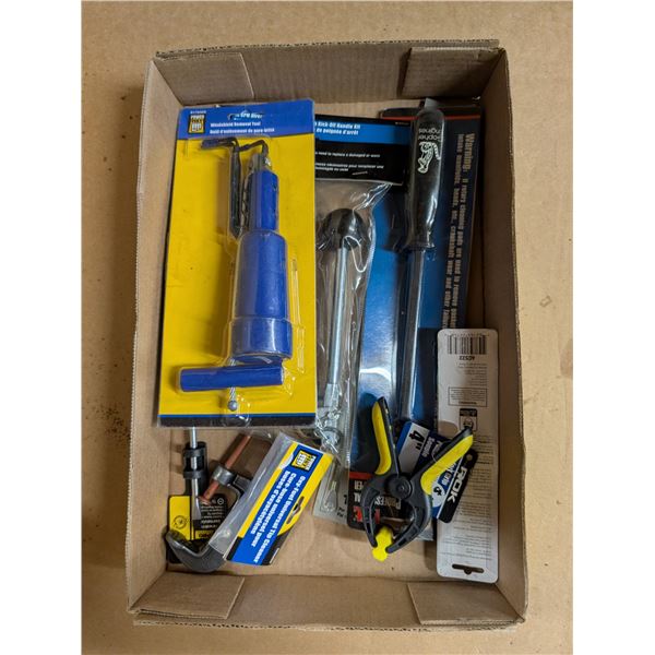 Box of Brand New Power Fist Tools (Gasket Scrapper, Clamps, etc.)