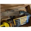 Image 4 : Box of Misc. Tools (Saw, 5pc Titanium Coated File Set, and etc.)