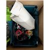 Image 4 : Box of Misc. Tool Items w/ (3) Storage Tubs (Measurements on Image)