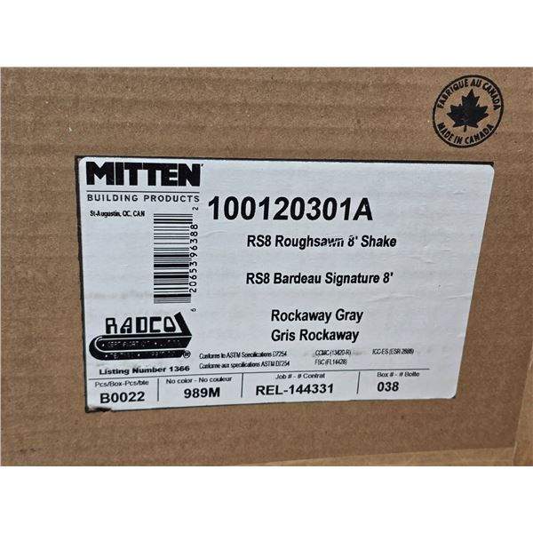 2 boxes of 8' Roughsawn shake- rockaway gray-  approx 59.5 square feet- per box