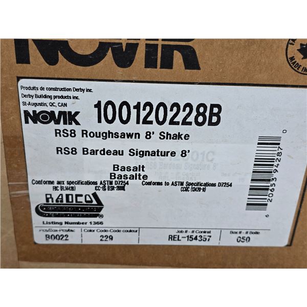 10  box of 8' Roughsawn shake- basalt -  approx 59.5 square feet per box