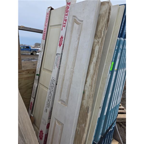 6 various closet doors- sizes vary- most are 16" by 80"