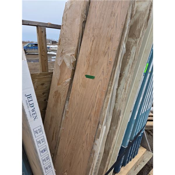 7 various closet doors- sizes vary- most are 16" by 80"