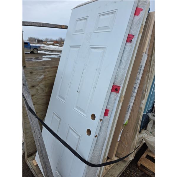 2 outside doors- 32" by 80"H