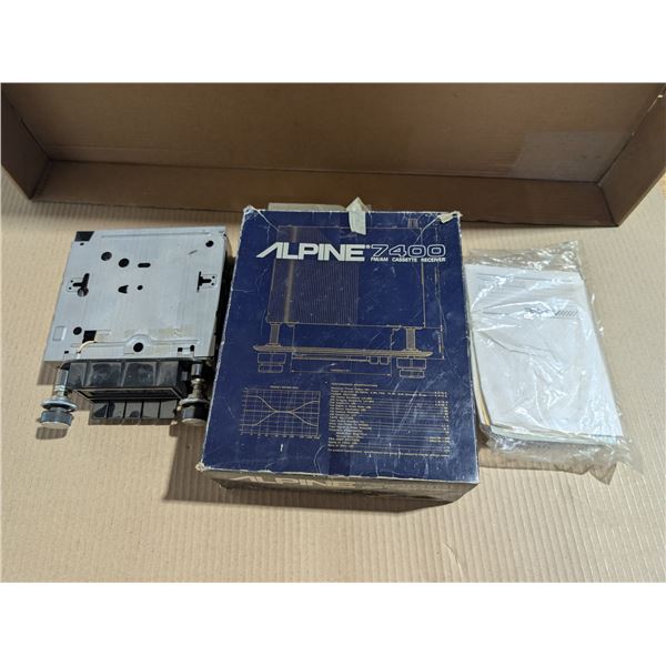 Alpine 7400 FM/AM Cassette Receiver in original Box (not Tested)