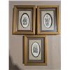 Image 1 : (3) Vintage Frame Art Works w/ AD Signature 8"x6"